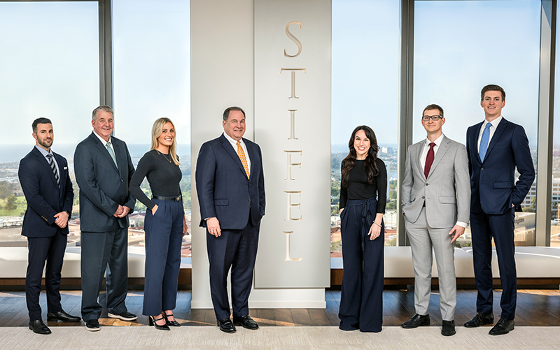 From left to right: Stephen Litman, David Holler, Lauren Keating, Bob Voorhees, Rachel Hughes, Justin Porrett, and Patrick Dyas